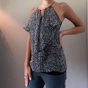 New York & Company - Black Flowy Halter Top